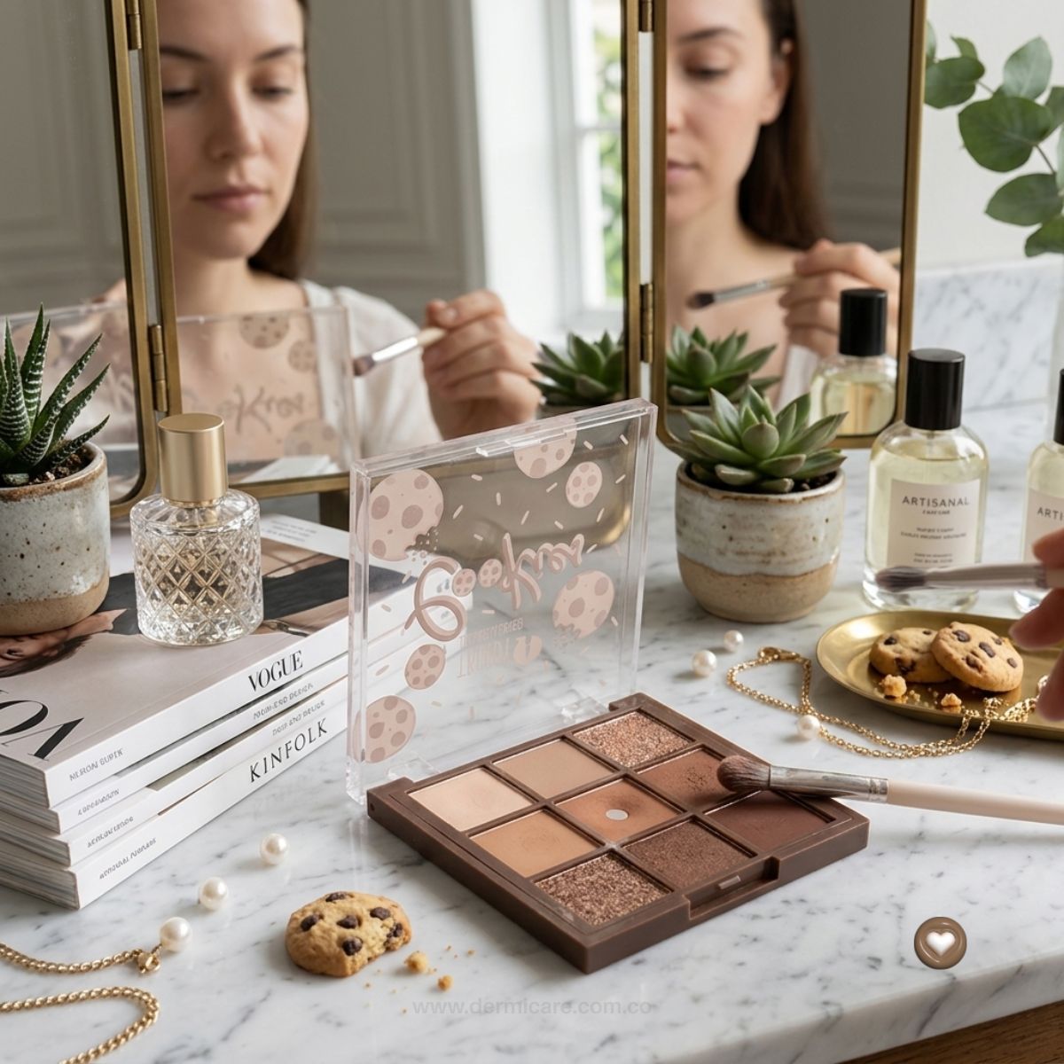 Sombra Cookies Trendy paleta sombras cafe tierra neutros mate shimmer ahumado ojos