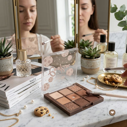 Sombra Cookies Trendy paleta sombras cafe tierra neutros mate shimmer ahumado ojos