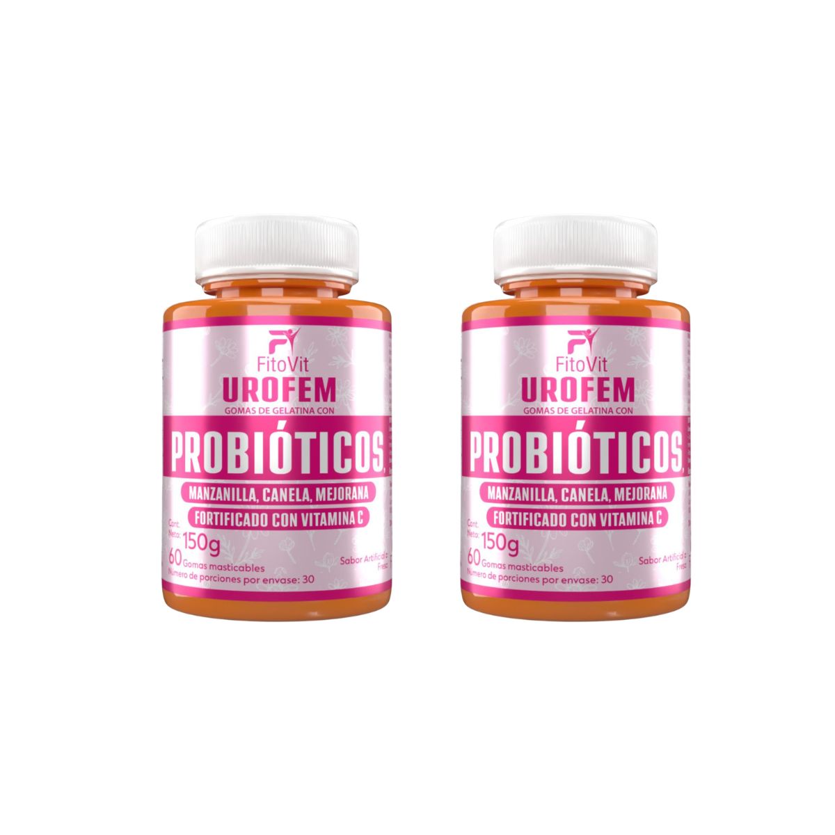 Urofem Probioticos Pack X2 60 Gomitas FitoVit: Flora Vaginal Sana