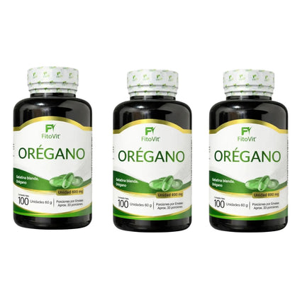 Aceite de Orégano FitoVit x100 Cápsulas Blandas • Sin Sabor Fuerte