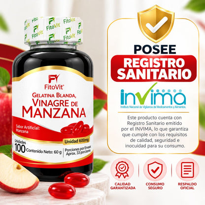 Vinagre de manzana FitoVit x100 cápsulas blandas