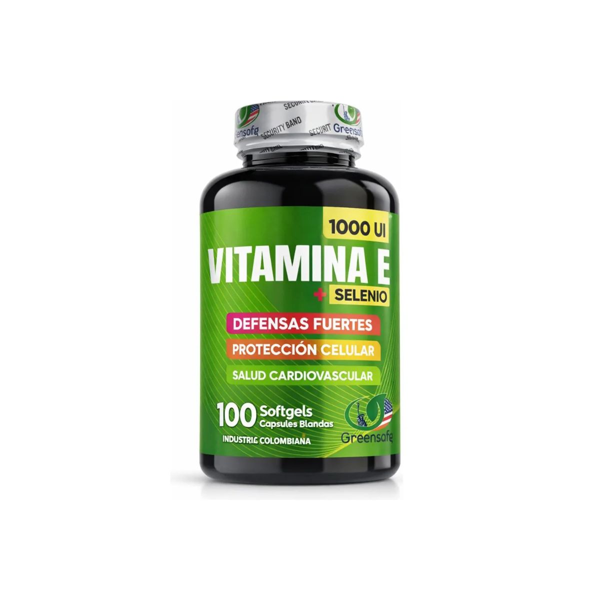 Vitamina E Selenio Softgels 100 caps antioxidante proteccion celular piel inmune tiroides