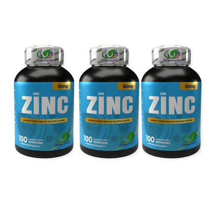 Zinc en Gomitas Greensofg x100 Piel, cabello y uñas

