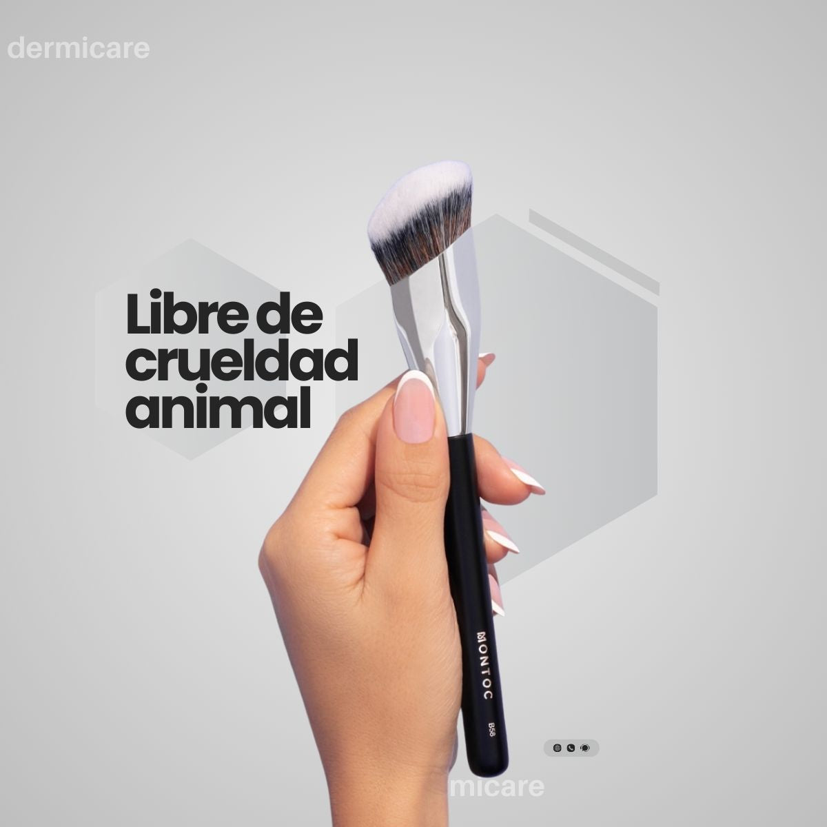 Brocha Para Base y Contorno Montoc: Aplicación Perfecta de Maquillaje