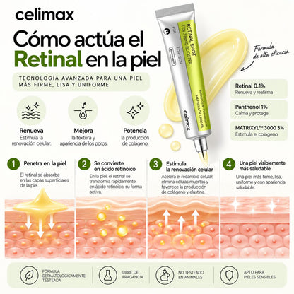 Vita-A Retinal Shot Tightening Booster Celimax 15ml retinal antiedad firmeza poros K-Beauty 