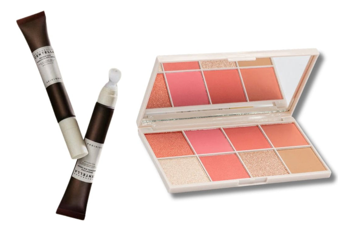 contorno de ojos de Skin1004 y paleta de rubores de Montoc.