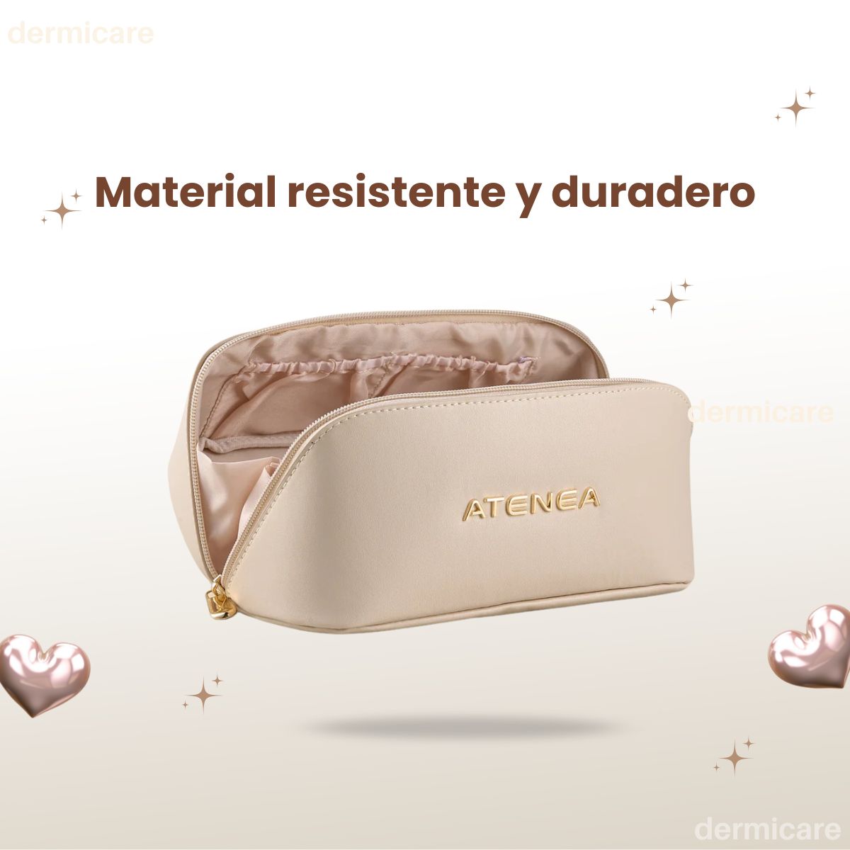Cosmetiquera de Maquillaje Triangular de Atenea - Estuche organizador de maquillaje