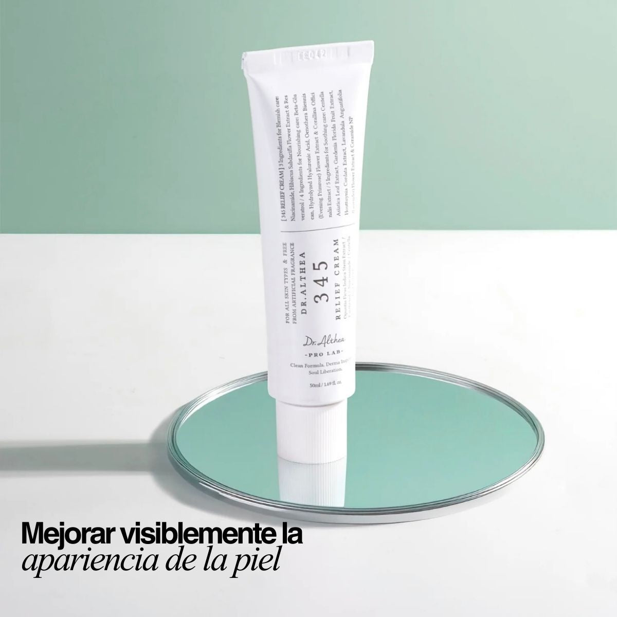 Crema de tratamiento 345 Cream Relief Dr. Althea para secuelas de acné y manchas con Niacinamida, Resveratrol e Hibiscus.
