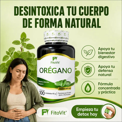Frasco aceite de orégano en cápsulas FitoVit