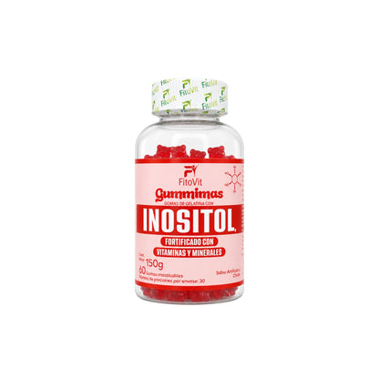 Inositol FitoVit 60 gomitas sabor chicle — alimento vitaminado con biotina y vitaminas para mujer Colombia