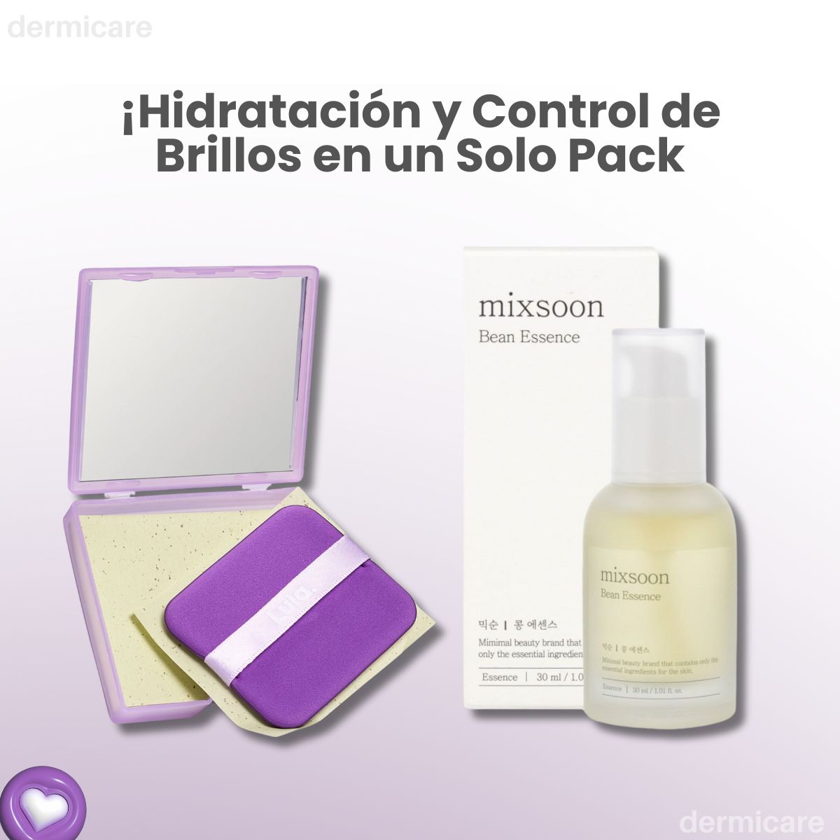 Mixsoon Bean Essence + Papel Matificante Té Verde - Kit cuidado facial