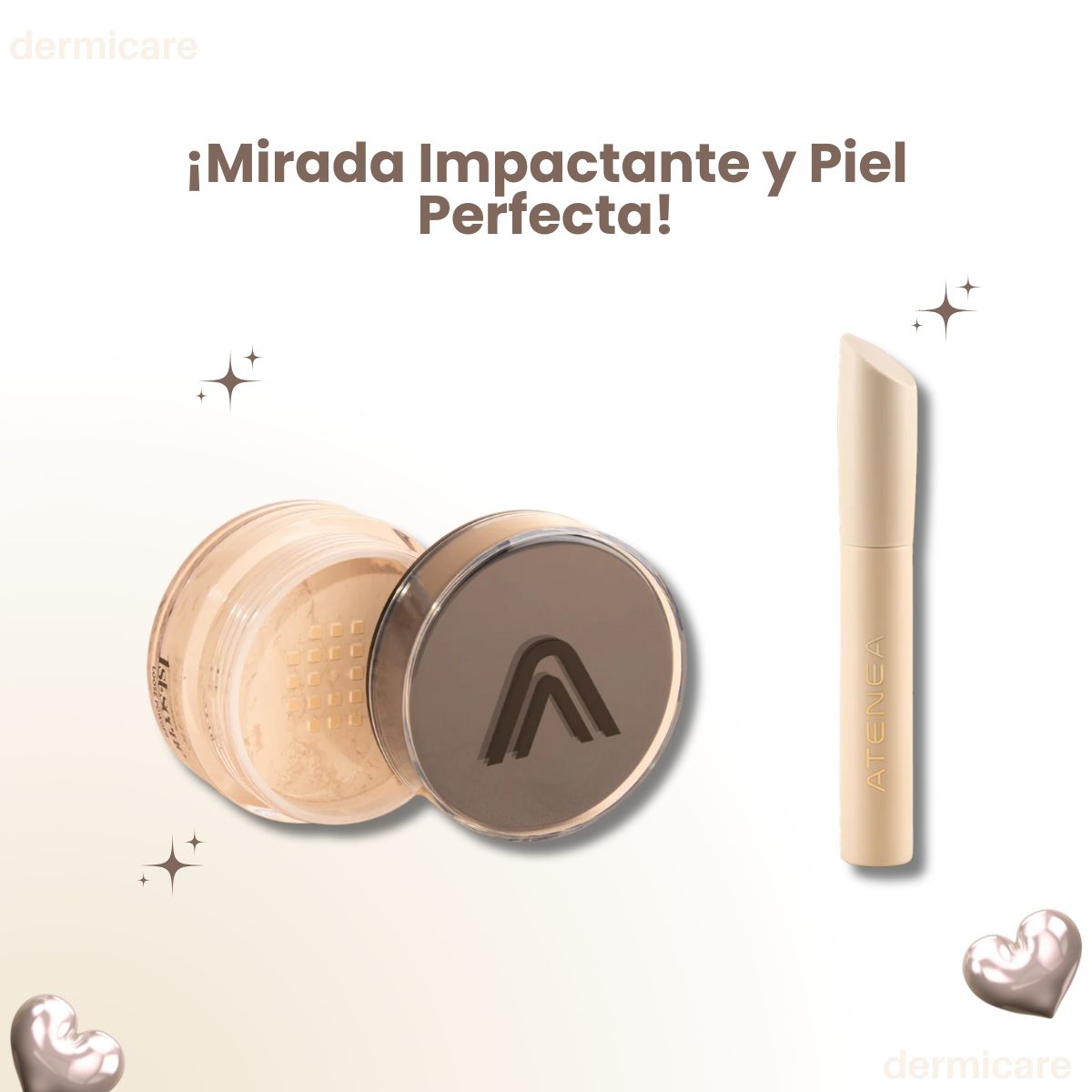Pestañina a prueba de agua + Polvo Traslúcido 1ST SCENE - Kit maquillaje duradero