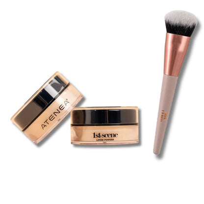 Pack Polvo Suelto 1st Scene + Brocha Iconik Anik - Maquillaje profesional