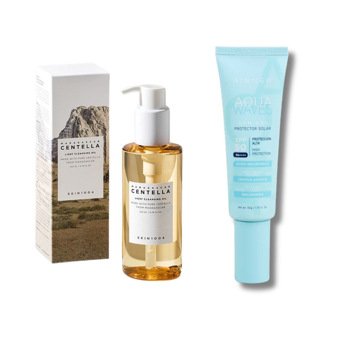 Protector Solar Atenea Aqua Waves + Aceite Limpiador Skin1004