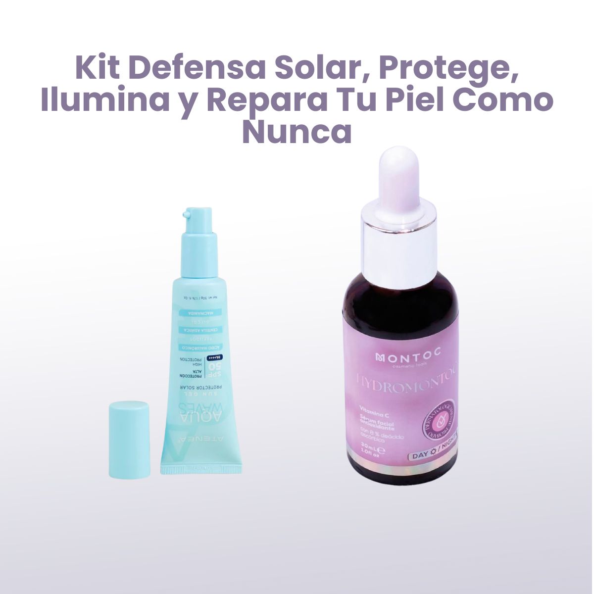 Protector Solar en gel Aqua Waves + Serum Vitamina C Montoc