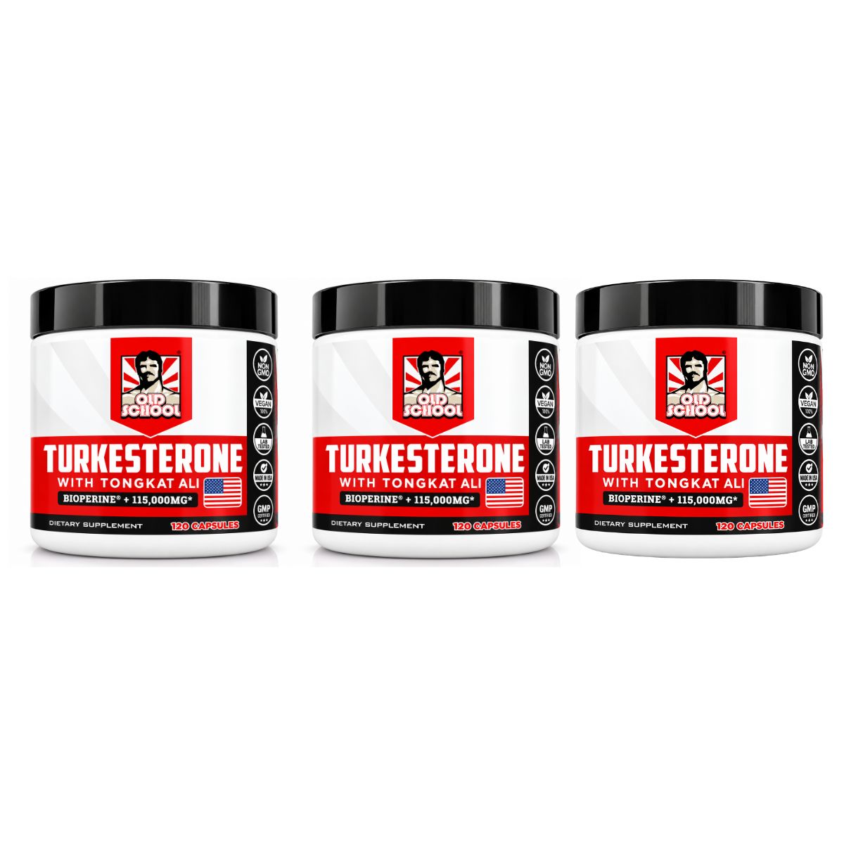 Turkesterone con Tongkat Ali Old School Labs x120 Cápsulas