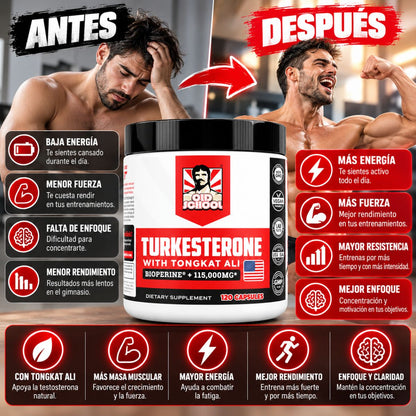 Turkesterone con Tongkat Ali Old School Labs x120 Cápsulas